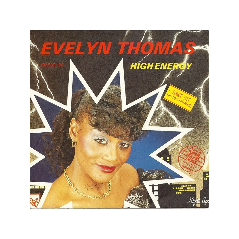 Thomas ‎Evelyn – High Energy|1984    Ariola ‎– 106 589-Single