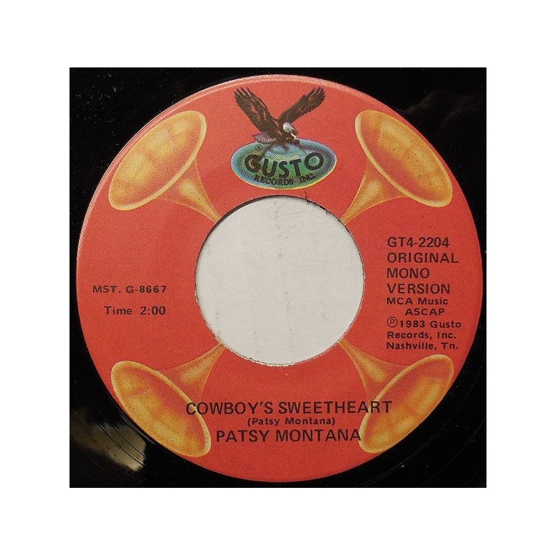 Montana ‎Patsy – Cowboy's Sweetheart|Gusto Records – GT4-2204-Single