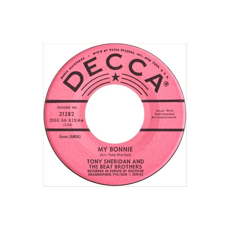 Sheridan Tony and the Beat Brothers ‎– My Bonnie|1962