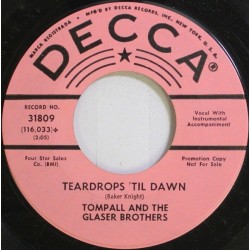 Tompall and the Glaser Brothers ‎– Teardrops 'til dawn|1964    Promo-Single
