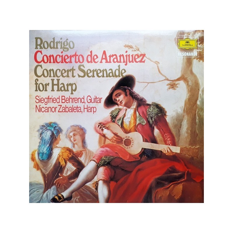Rodrigo-Siegfried Behrend ‎– Concierto De Aranjuez / Concert Serenade For Harp|1975     Deutsche Grammophon ‎– 2535 170