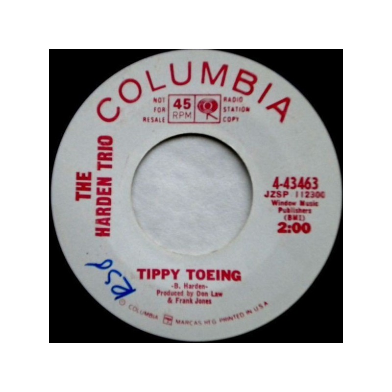 Harden Trio ‎The – Tippy Toeing|1966     Promo-Single