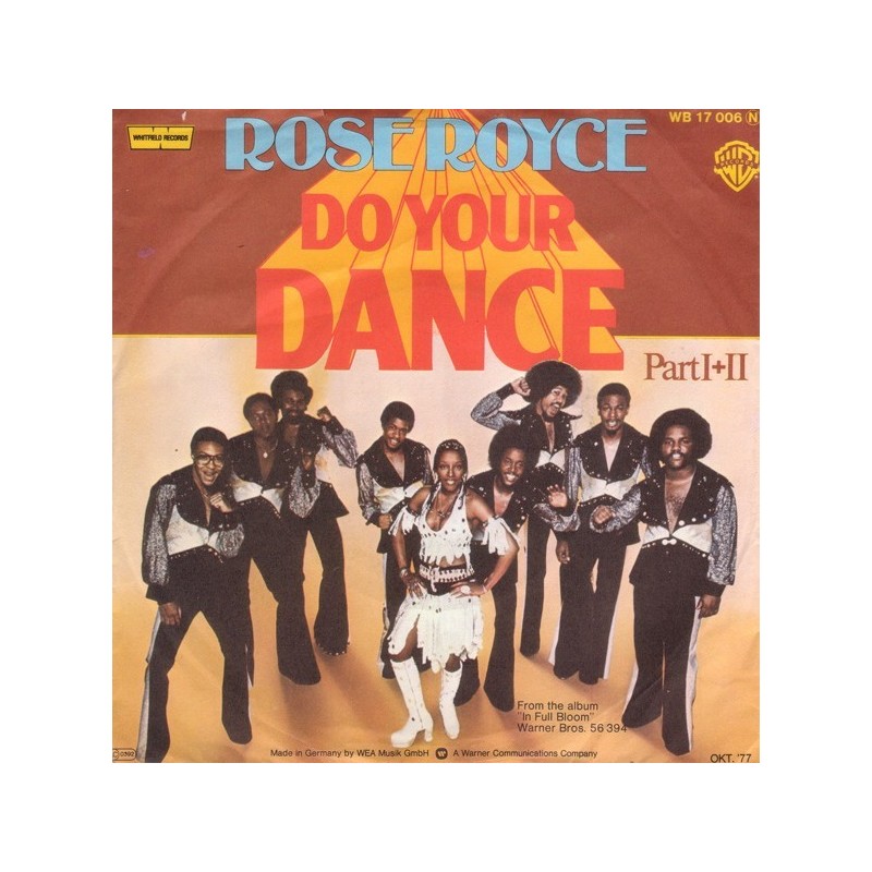 Rose Royce ‎– Do Your Dance|1977     Warner Bros. Records ‎– WB 17 006-Single