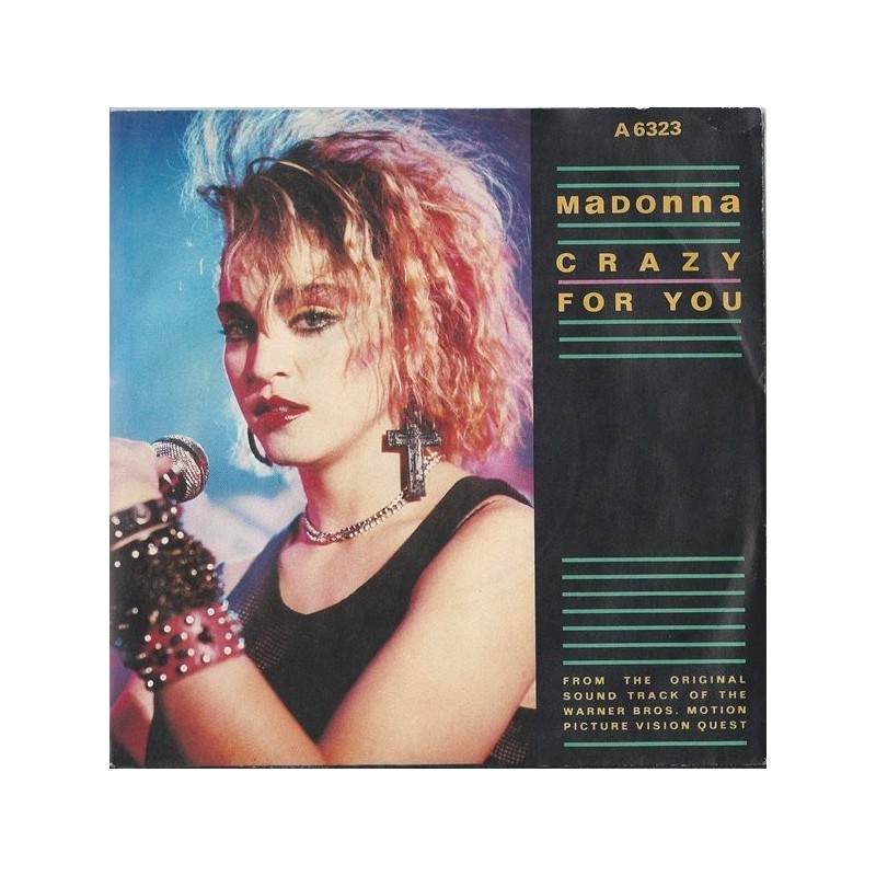 Madonna Crazy For You 1985 Geffen Records A 6323 Single Madonna Crazy For You 1985 Geffen Records A 6323 Single