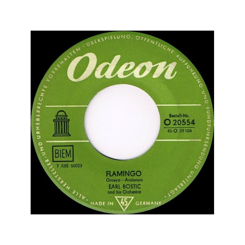 Bostic Earl  and his Orchestra ‎– Flamingo| Odeon ‎– O 20554-Single