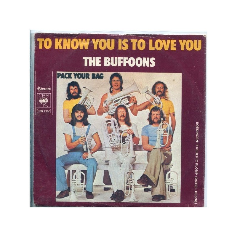 Buffoons The‎– To Know You Is To Love You|1974      CBS 2168-Single