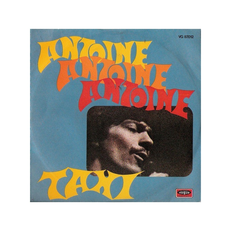 Antoine ‎– Taxi|1970      Disques Vogue ‎– VG 87012-Single