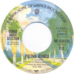 Baker George Selection ‎– Paloma Blanca|1975    Warner Bros. Records ‎– WB 16 541-Single