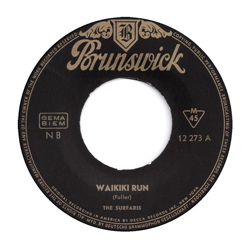 Surfaris The – Waikiki Run / Point Panic|1963 Brunswick – 12 273-Single Surfaris The – Waikiki Run / Point Panic|1963 Brunswick – 12 273-Single
