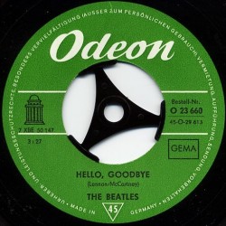 Beatles The ‎– Hello, Good Bye / I am the Walrus|1967    Odeon ‎– O 23 660-Single