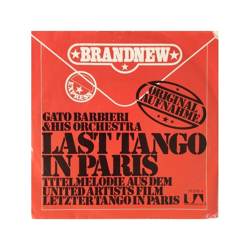 Barbieri Gato ‎– Last Tango In Paris|1973    United Artists Records ‎– UP 35505 -Single