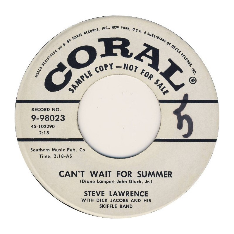 Cornell  Don - Mama Guitar / Can't wait..|Coral 9-98023-Promo-Single