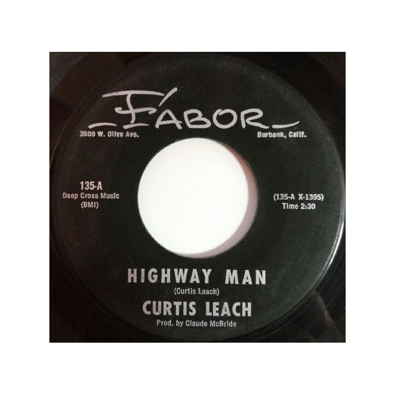 Leach ‎Curtis – Highway Man|1964     Fabor ‎– 135-Single