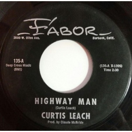 Leach ‎Curtis – Highway Man|1964     Fabor ‎– 135-Single
