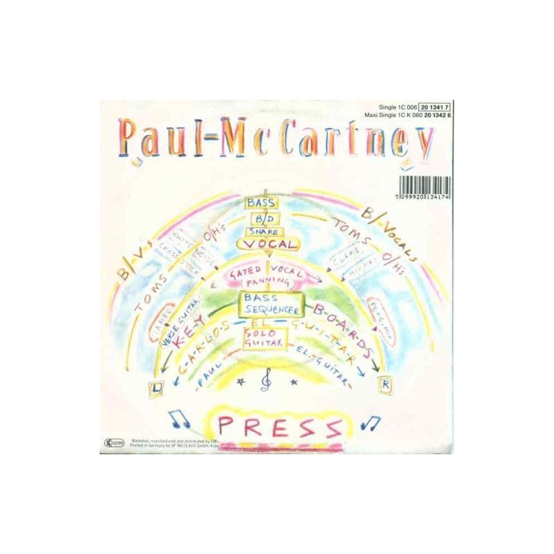 McCartney ‎Paul – Press|1986      Parlophone ‎– 1C 006 20 1341 7-Single