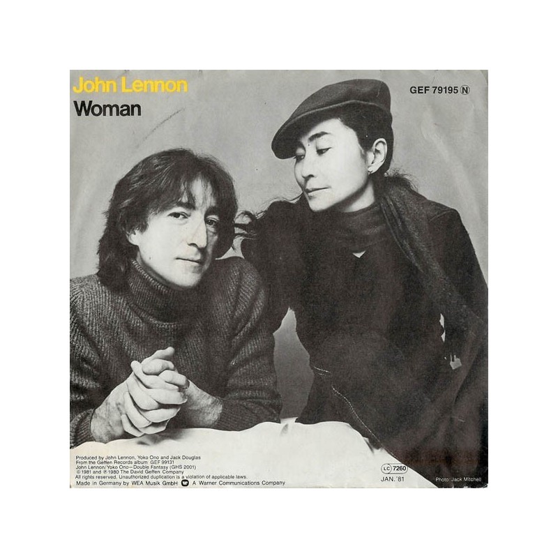 Lennon John / Yoko Ono ‎– Woman / Beautiful Boys|1981     Geffen Records ‎– GEF 79 195-Single