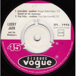 Lucky Jack and his Madison's ‎– La Mécanique du Madison|1962     Disques Vogue ‎– EPL. 7995-Single