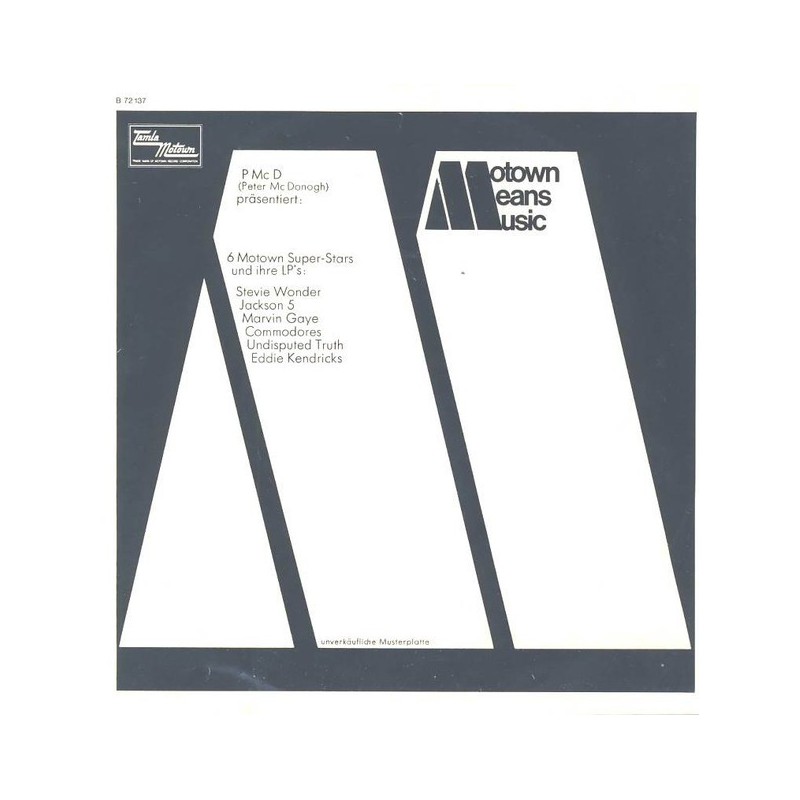 Various – Motown Means Music|1974 Tamla Motown – B 72 137-Single Various – Motown Means Music|1974 Tamla Motown – B 72 137-Single