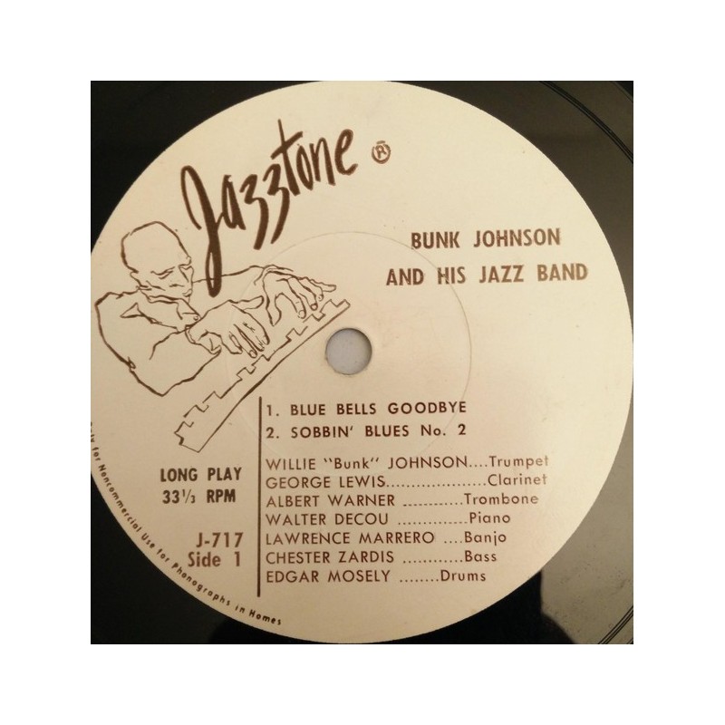 Johnson Bunk and his Jazz Band ‎– Blue Bells Goodbye|Jazztone  ‎– J-717-Single