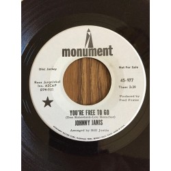 Janis ‎Johnny – You're Free To Go|1968     Monument ‎– 45-977-Promo-Single