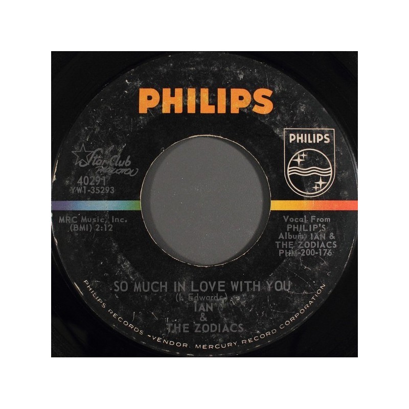 Ian & The Zodiacs ‎– So Much In Love With You / This Empty Place|1965    Philips ‎– 40291-Single