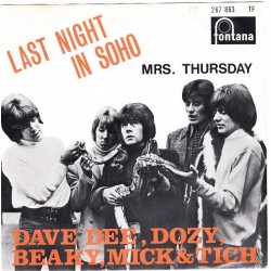 Dave Dee, Dozy, Beaky, Mick & Tich ‎– Last Night In Soho|1968     Fontana ‎– 267 863 TF-Single