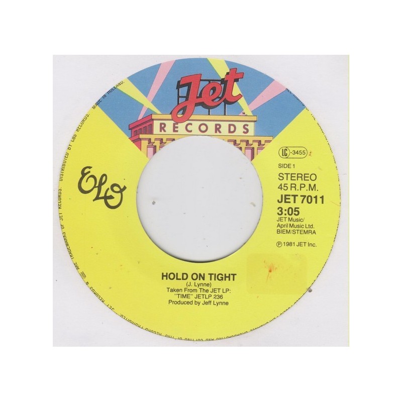 Electric Light Orchestra ‎– Hold On Tight|1981   Jet Records ‎– JET 7011-Single