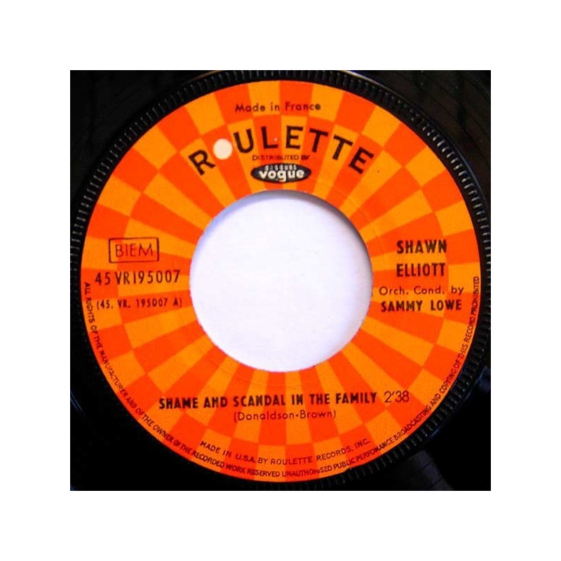 Elliott Shawn ‎– Shame And Scandal In The Family / My Girl|1965  Disques Vogue ‎– 45 VR 195007-Single