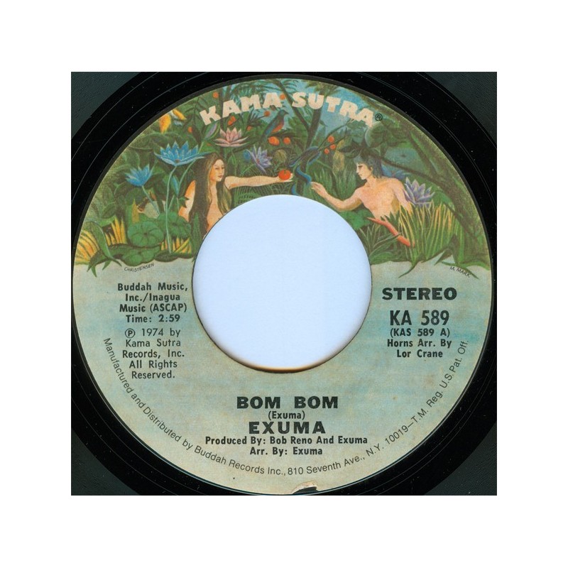Exuma – Bom Bom|1974 Kama Sutra – KA 589-Single Exuma – Bom Bom|1974 Kama Sutra – KA 589-Single