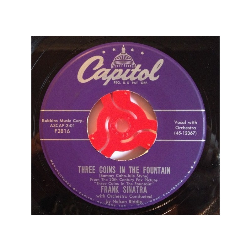 Sinatra Frank ‎– Three Coins In The Fountain|Capitol Records ‎– F2816-Single