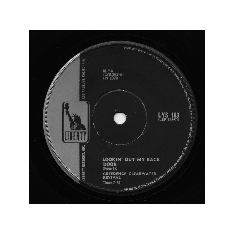 Creedence Clearwater Revival ‎– Lookin' Out My Back Door|1970    Liberty ‎– LYS 183-Single
