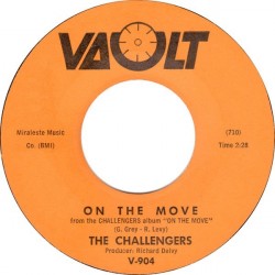 Challengers The ‎– On The Move / Foot Tapper|1963    Vault ‎– V-904-Single