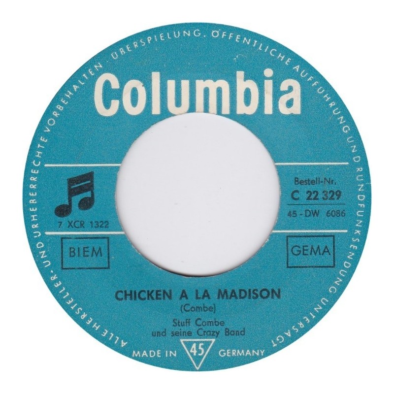 Combe 	Stuff und seine Crazy Band -Moon Man Madison|1962     Columbia C 22 329-Single