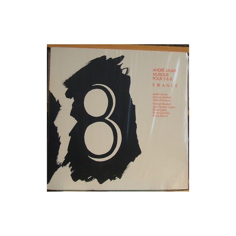 Jaume André– Musique Pour 3 & 8: Errance|1984 Hat Hut Records – hat ART 2003 Jaume André– Musique Pour 3 & 8: Errance|1984 Hat Hut Records – hat ART 2003