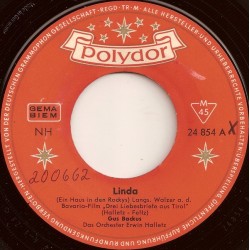 Backus ‎Gus – Linda / Das Lied Vom Angeln|1962    Polydor ‎– 24 854-Single