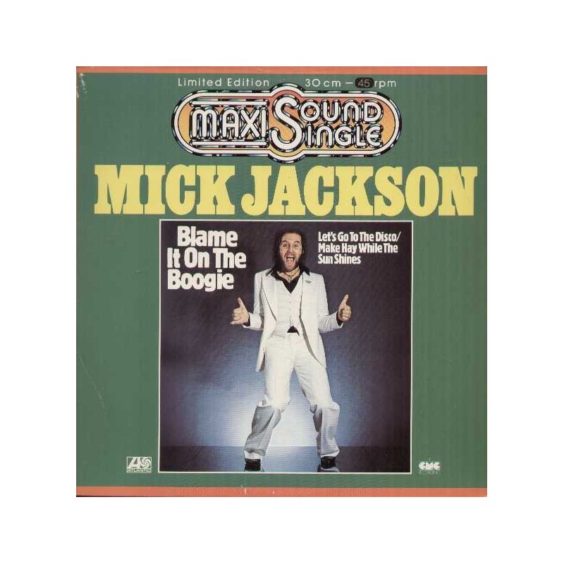 Jackson ‎Mick – Blame It On The Boogie|1978    Atlantic ‎– ATL 20125-Maxi-Single-red Vinyl
