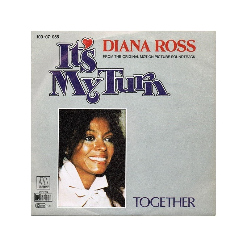 Ross ‎Diana – It's My Turn|1981    Motown ‎– 100·07·055-Single