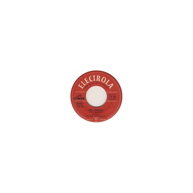 Bendix ‎Ralf – Addios Muchachos / Edelstein|1959    Electrola ‎– E 21 223-Single