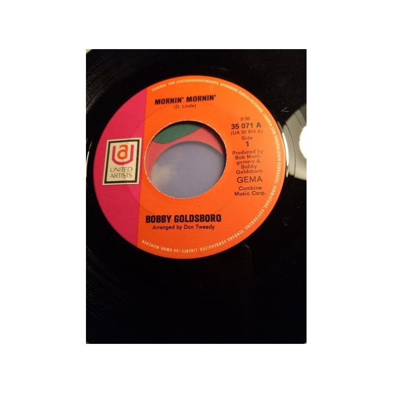 Goldsboro ‎Bobby – Mornin' Mornin'|1969     United Artists Records ‎– 35 071-Single