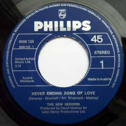 New Seekers ‎The – Never Ending Song Of Love / Cincinnati|1971     Philips ‎– 6006 125-Single
