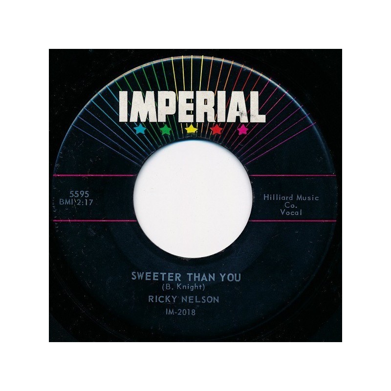Nelson ‎Ricky – Sweeter Than You / Just A Little Too Much|1959    Imperial ‎– 5595-Single