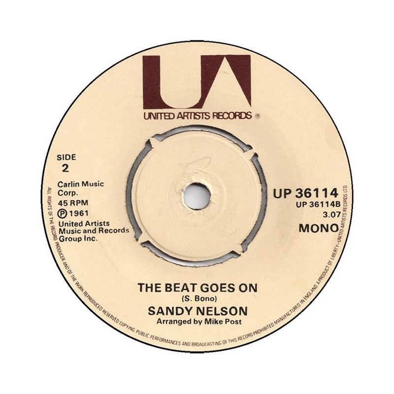 Nelson ‎Sandy – Let There Be Drums|1976    United Artists Records ‎– UP 36114-Single