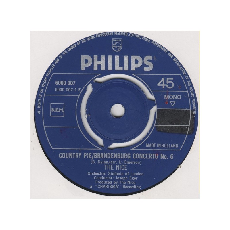 Nice ‎The – Country Pie/Brandenburg Concerto No. 6|1970     Philips ‎– 6000 007-Single