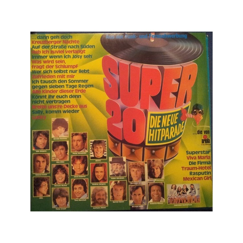 Various ‎– Super 20 - Die Neue Hitparade|1978    Ariola ‎– 38 055 0-Club Edition