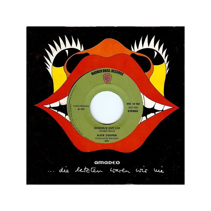 Cooper ‎Alice – School's Out|1973     Warner Bros. Records ‎– WB 16 188-Single
