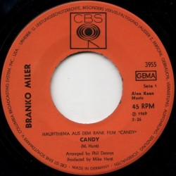 Miler ‎Branko – Candy / Today Is Better Than Yesterday|1969   CBS ‎– 3955-Single