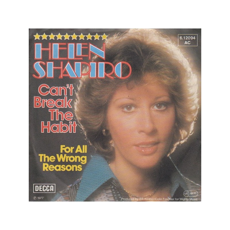 Shapiro Helen ‎– Can't Break The Habit|1977     Decca ‎– 6.12 094-Single