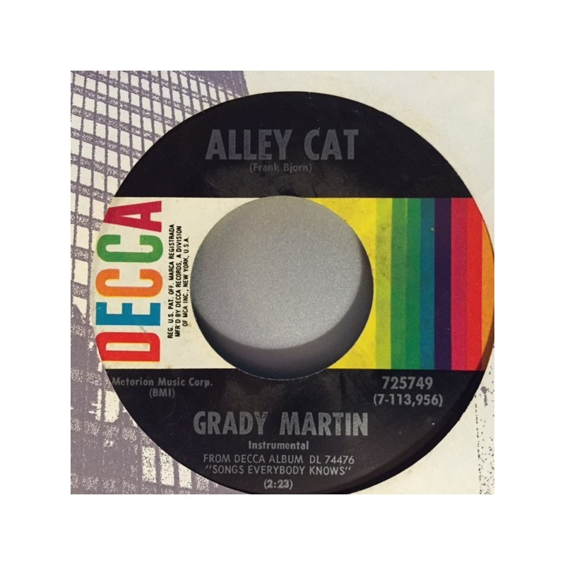 Martin Grady ‎– Alley Cat|1969    Decca ‎– 725749-Single