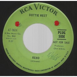 West ‎Dottie – Reno|1968    RCA Victor ‎– 47-9604-Promo-Single