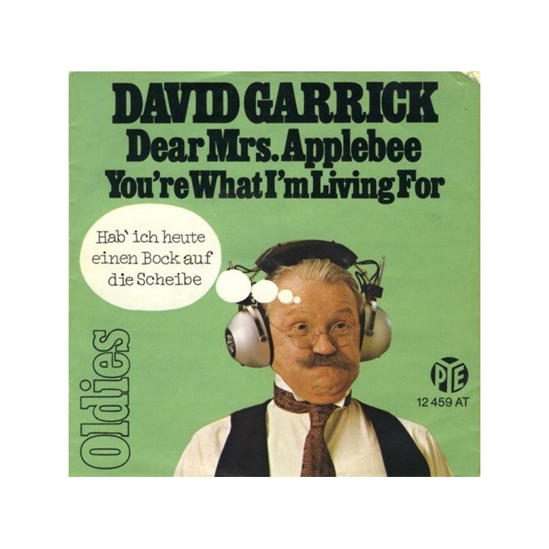Garrick ‎David – Dear Mrs. Applebee|1972    Pye Records ‎– 12 459 AT-Single